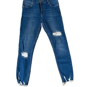 Free People Distressed Blue Women's Jeans Size 28